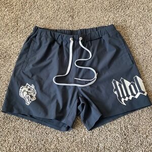 Darc Sport Wolves Club Shorts Mens L Navy Limited 176/1000 Gym 5in Inseam